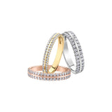 10k White Gold .33CTW Double Row Diamond Band