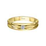 10K Yellow Gold .096ct Canadian Diamond Band