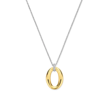 TI SENTO Yellow Gold Plated Classic Soft Oval Necklace