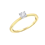 10K Yellow & White Gold .30ct Canadian Diamond Solitaire Ring