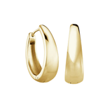 Italgem Gold Plated Stainless Steel Graduated Oval Hoops