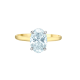 14K Yellow & White Gold 2.09CTW Oval Lab Grown Diamond Solitaire