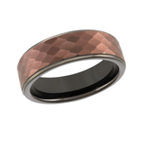 Black Tungsten 7mm Size 10 With Brown Reflective Finish Wedding Band