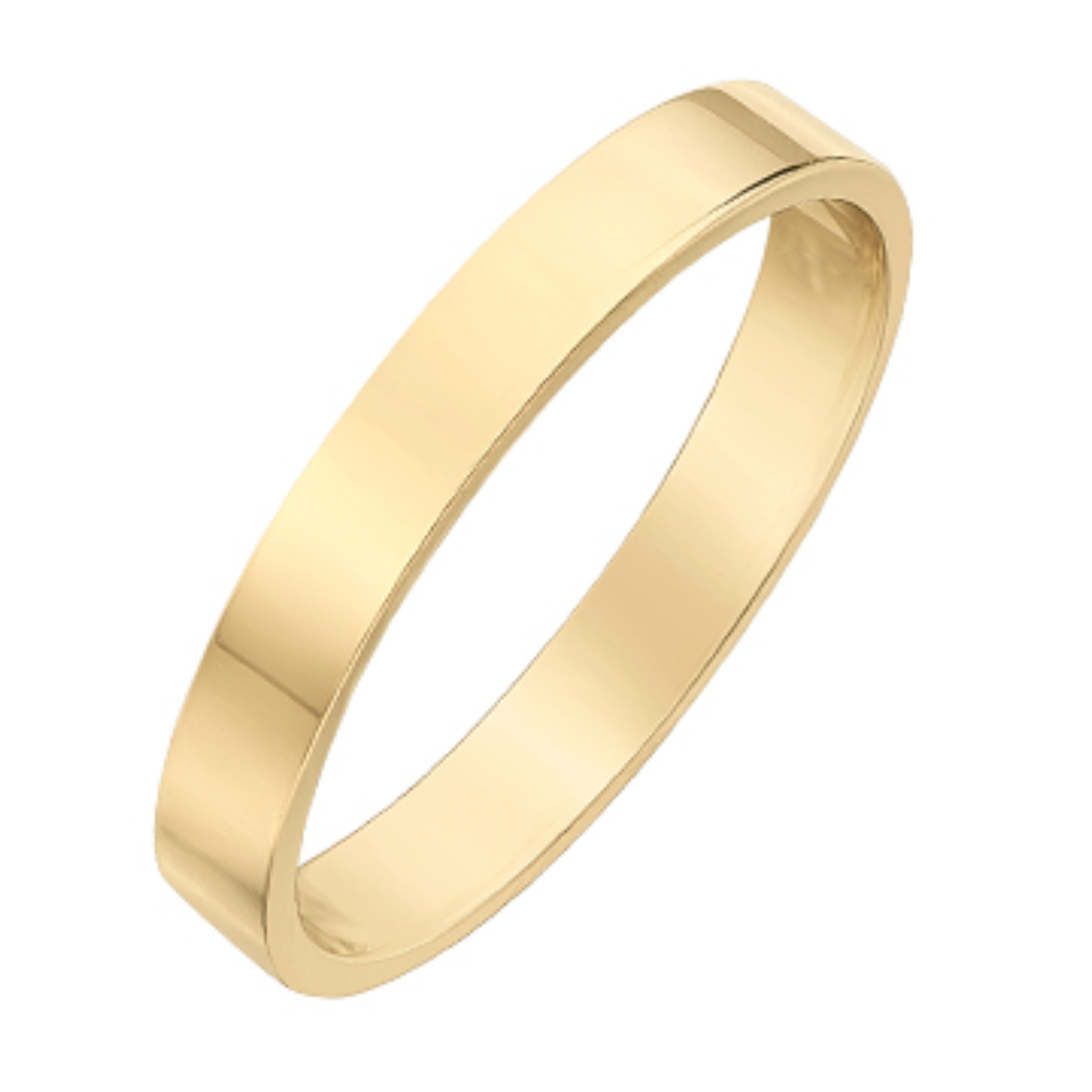 10K Yellow Gold Plain Chi Chi Band