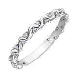 10K White Gold .07ctw Diamond Twisted Band