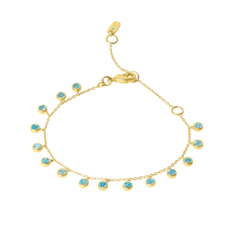 Dean Davidson Orsay Sky Blue CZ Charm Bracelet