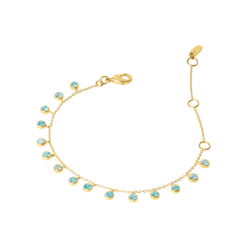 Dean Davidson Orsay Sky Blue CZ Charm Bracelet