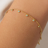 Dean Davidson Orsay Sky Blue CZ Charm Bracelet