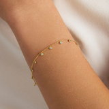 Dean Davidson Orsay Sky Blue CZ Charm Bracelet