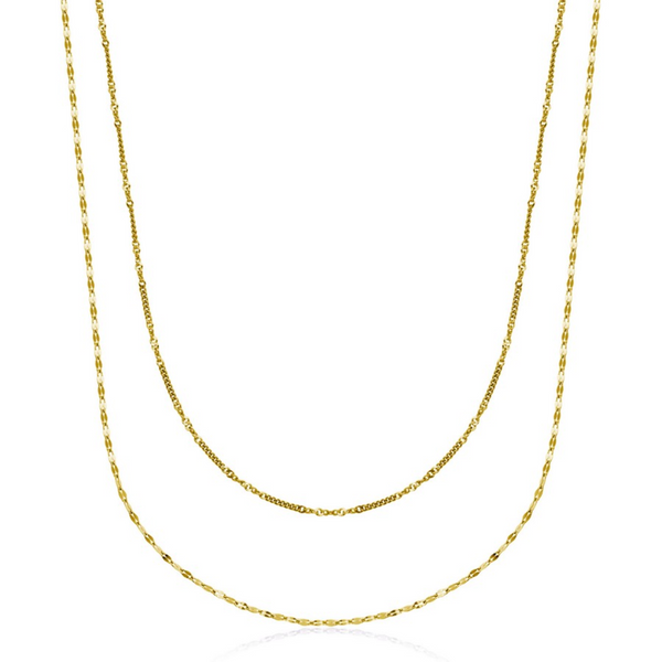 SteelX Yellow Gold Plated Layered Necklace