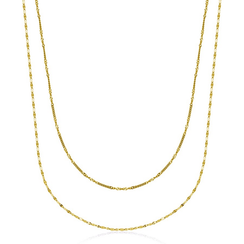 SteelX Yellow Gold Plated Layered Necklace