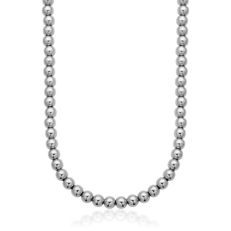 SteelX High Polish Beaded Necklace