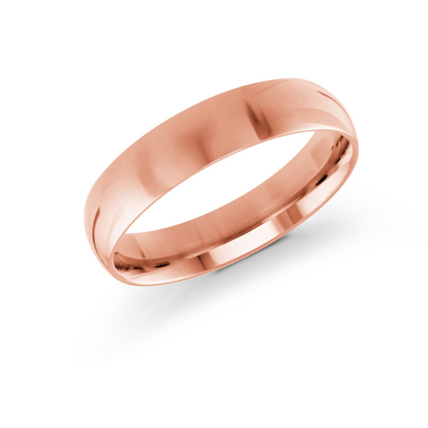 10K Rose Gold 5mm Wedding Band Size 10