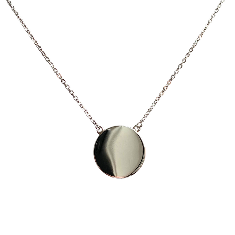 Sterling Silver Circle Pendant on Chain