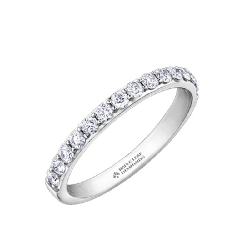 14K White Gold .329ctw Canadian Diamond Band