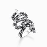 Thomas Sabo Black Cubic Zirconia Snake Ring