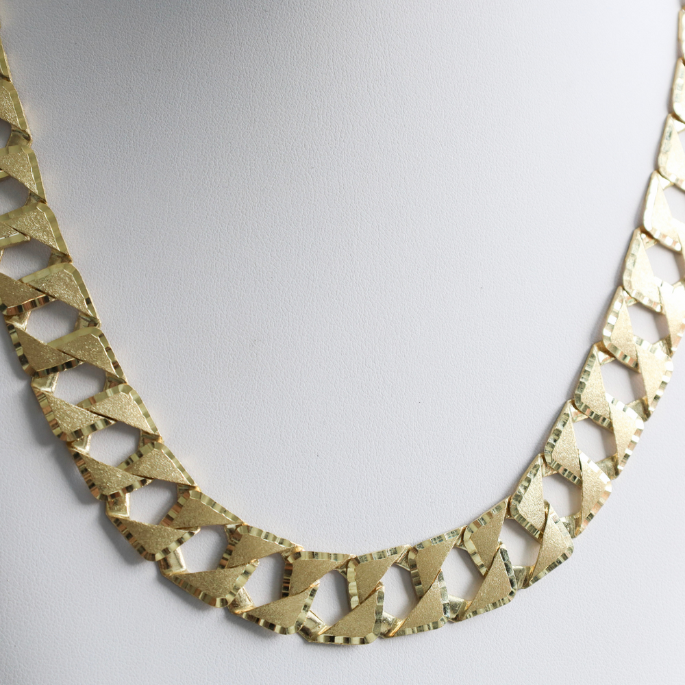 10K Yellow Gold 24 Square Curb Chain Inglis Jewellers