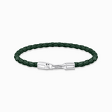 Thomas Sabo Green Leather Bracelet