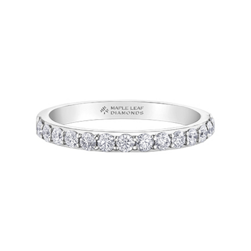 14K White Gold .329ctw Canadian Diamond Band