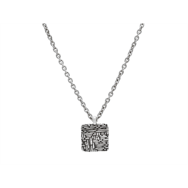 John Varvatos Square Woven Pendant on Chain