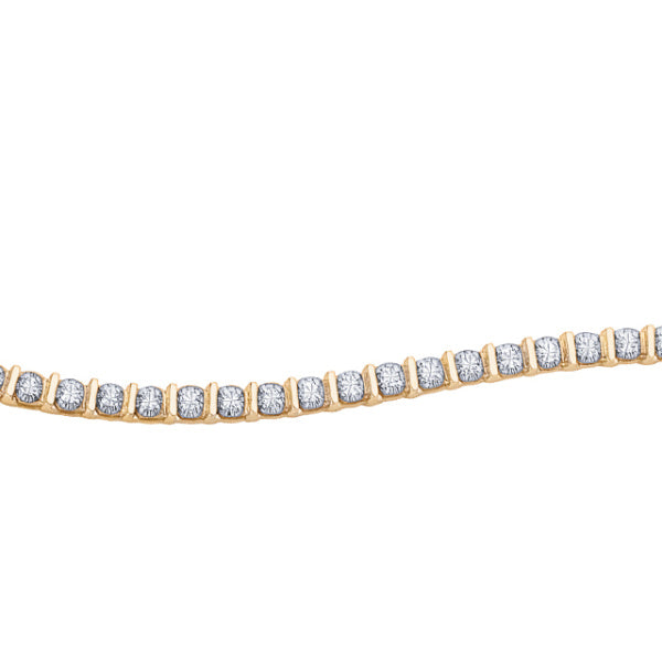 10K Yellow Gold .50ctw Diamond Tennis Bracelet