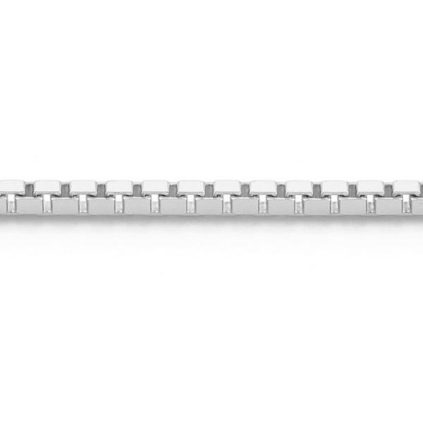 10K White Gold 20" Box Link Chain