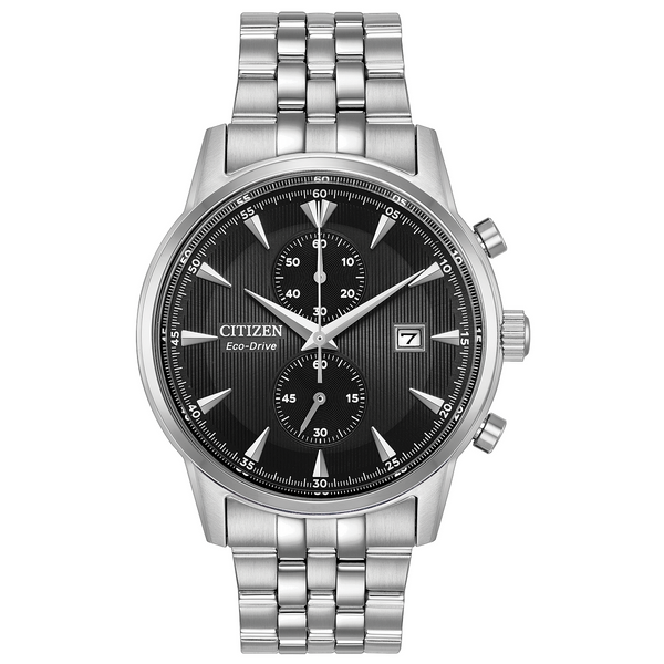 Citizen Corso Eco-Drive Black & Stainless Steel Watch