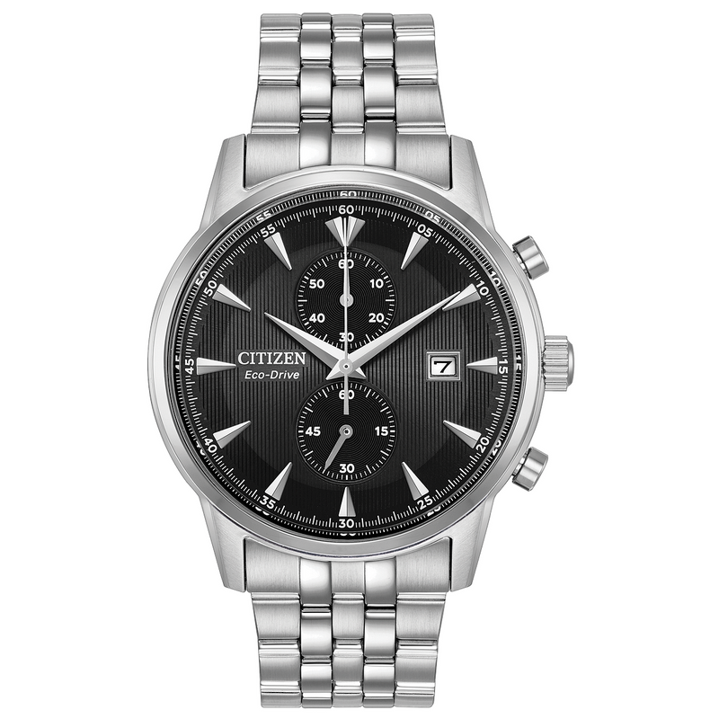 Citizen Corso Eco-Drive Black & Stainless Steel Watch