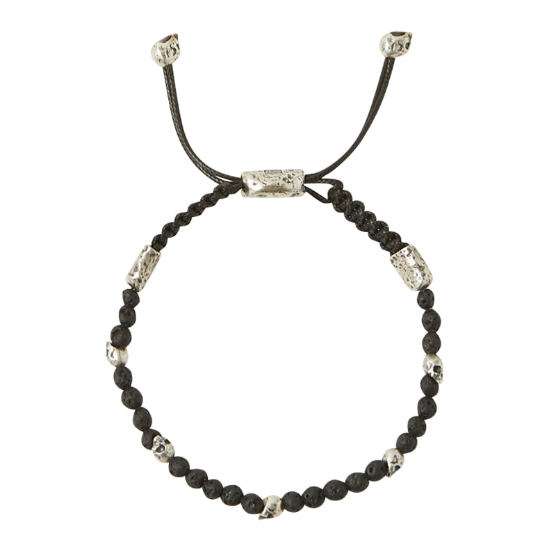 John Varvatos Adjustable Lava Beads Bracelet