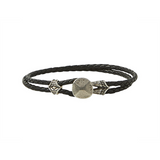 John Varvatos Double Strand Leather Bracelet