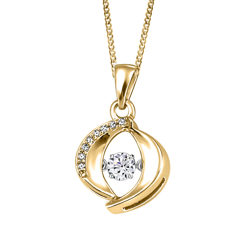 10K Yellow Gold Canadian Diamond "Twinkle" Pendant on Chain