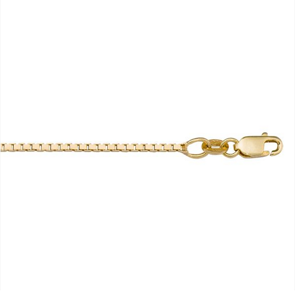 10K Yellow Gold 18" Box Link Chain