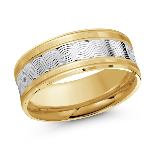10K White & Yellow Gold Wedding Band