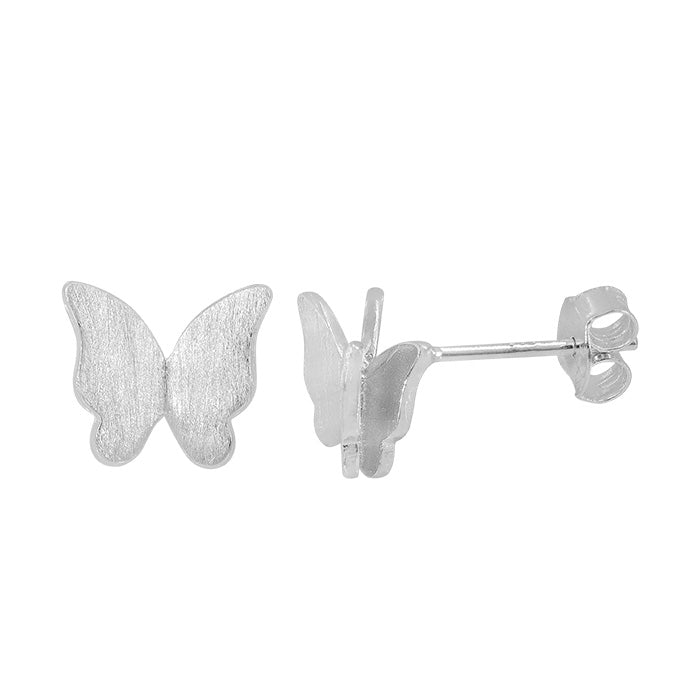 Sterling Silver Butterfly Stud Earrings