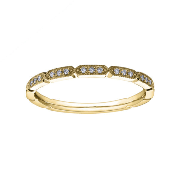 10K Yellow Gold Chi Chi Diamond Stackable Band