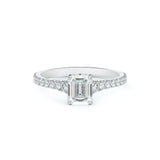 Forevermark 18K White Gold .757ctw Emerald Cut Diamond Ring