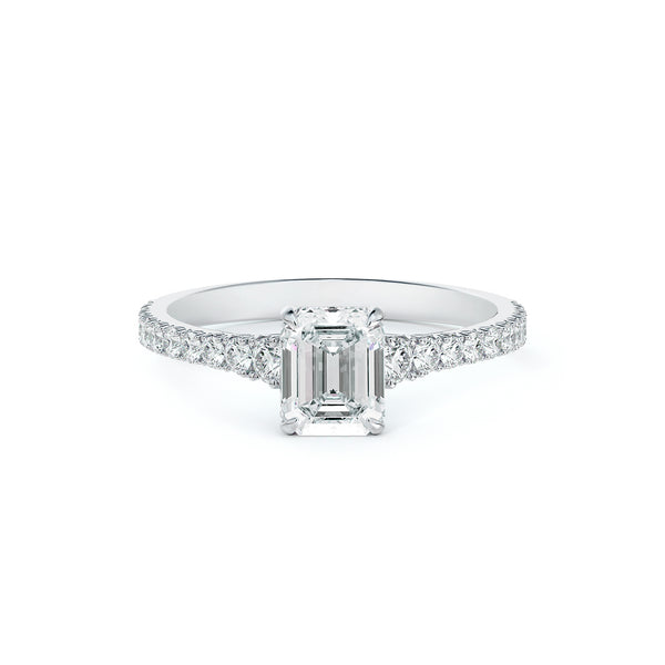 Forevermark 18K White Gold .757ctw Emerald Cut Diamond Ring