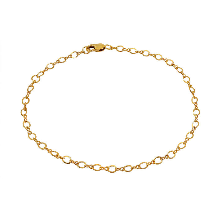 Sterling Silver Gold Filled Oval Link Bracelet