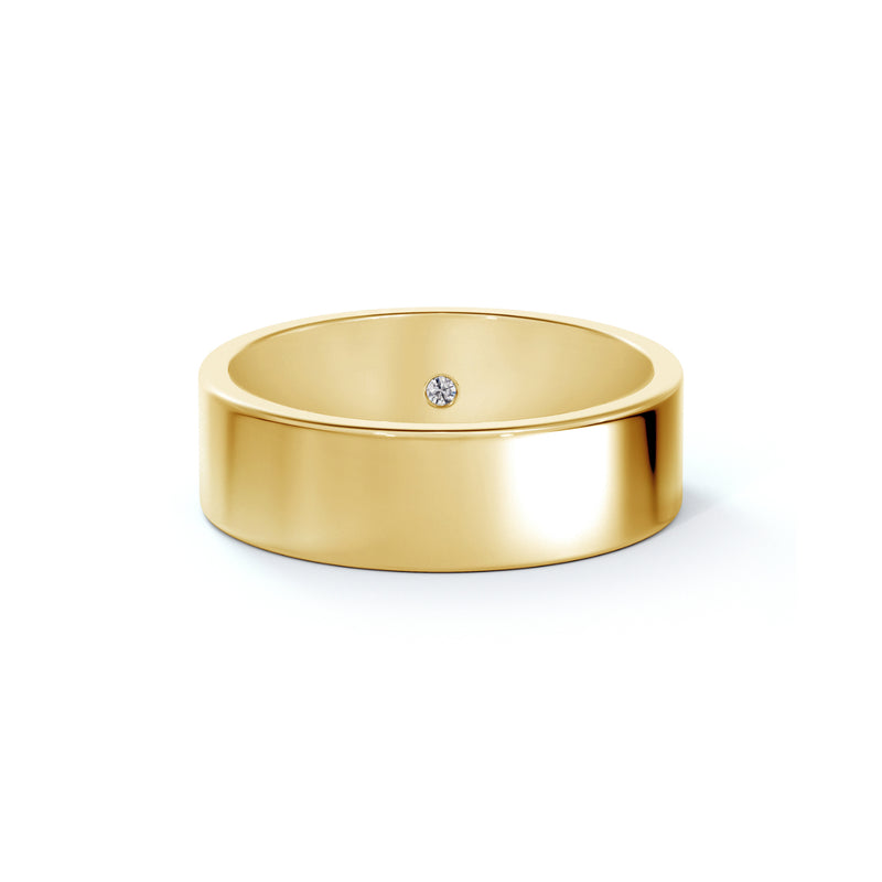 Forvermark 18K Yellow Gold Hidden Diamond Squared Band
