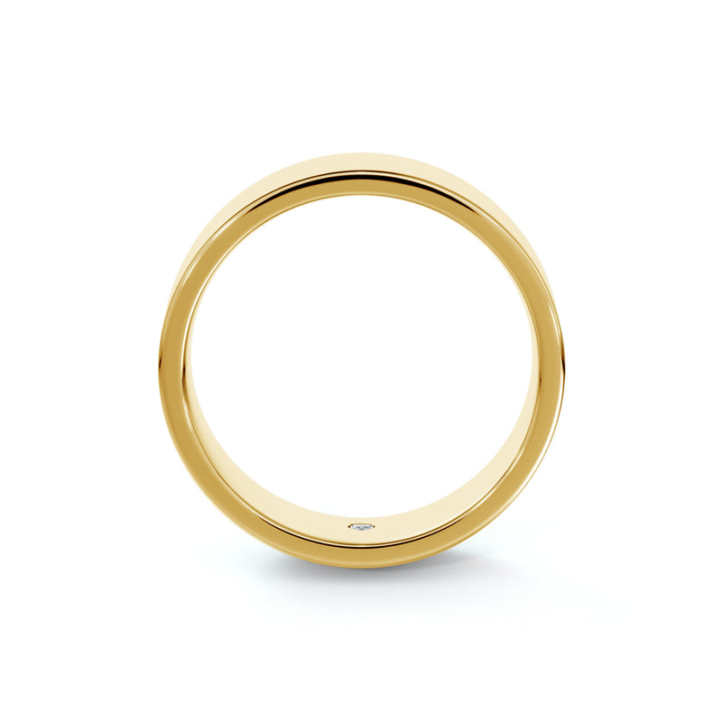 Forvermark 18K Yellow Gold Hidden Diamond Squared Band