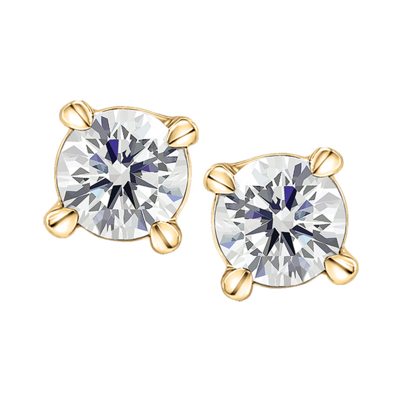 14K Yellow Gold .25CTW Canadian Diamonds Studs