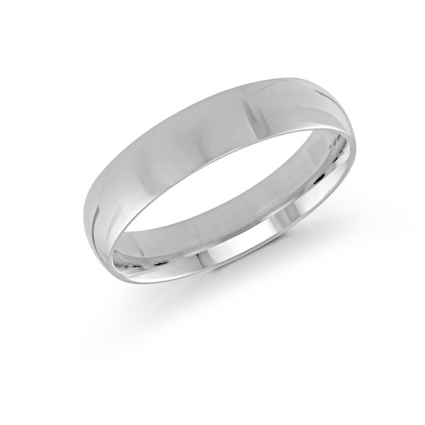 10K White Gold 5mm Wedding Band Size 7