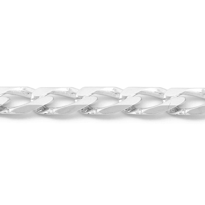 10K White Gold 22" Flat Curb Chain
