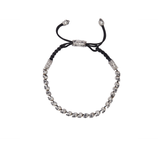 John Varvatos Adjustable Skull Bead Bracelet