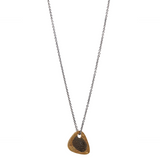 John Varvatos Brass Guitar Pick Pendant on Chain