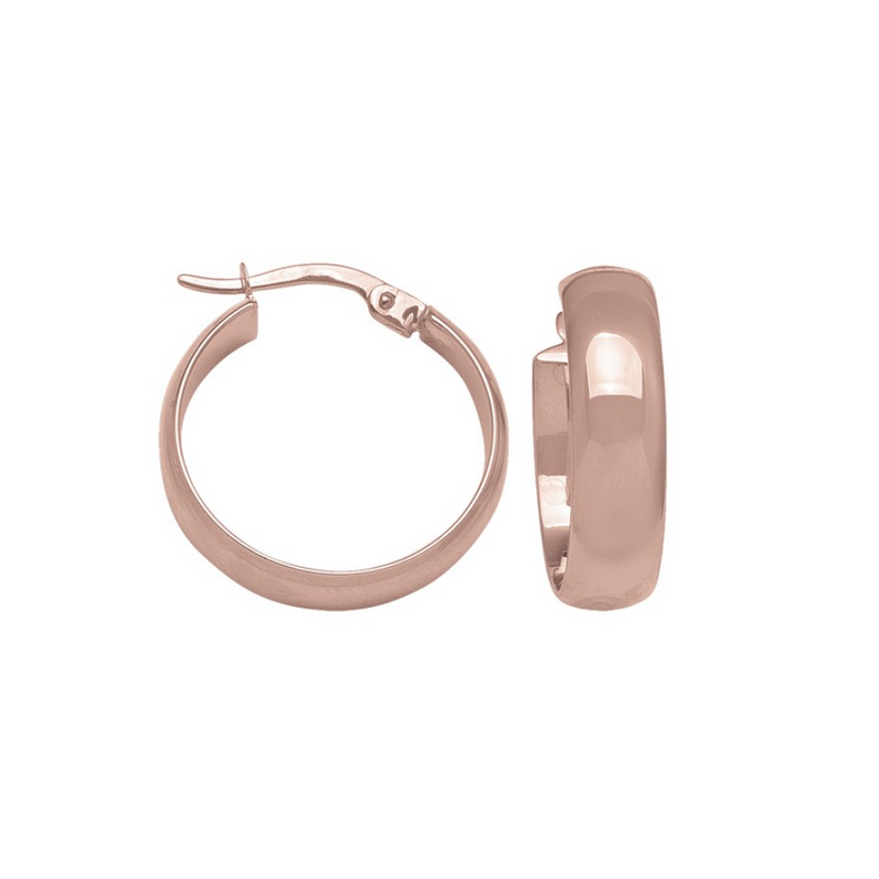 14K Rose Gold Hoops