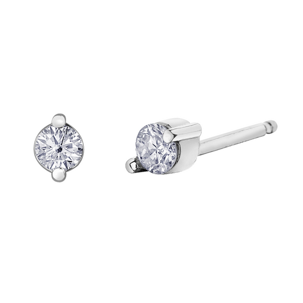 10K White Gold Canadian Diamond Studs