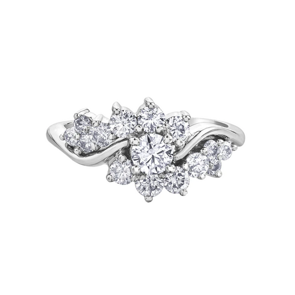 10K White Gold 1.00ct Diamond Envy Ring